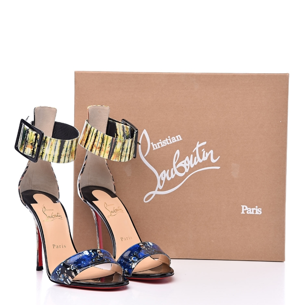 Patent Bazin Blade Runana 100 Sandals 38.5 Black Multi - Picture 1 of 10